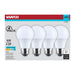 SATCO/NUVO 6.5W LED A19 Medium E26 Base 5000K 450Lm Plastic 90 CRI 120V 4-Pack (S14351)