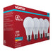SATCO/NUVO 6.5W LED A19 Medium E26 Base 5000K 450Lm Plastic 90 CRI 120V 4-Pack (S14351)