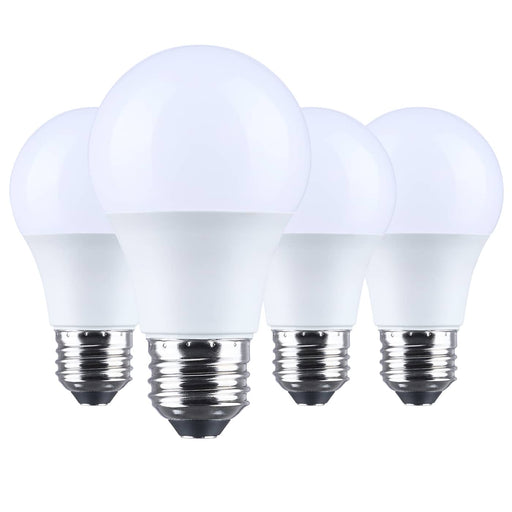 SATCO/NUVO 6.5W LED A19 Medium E26 Base 5000K 450Lm Plastic 90 CRI 120V 4-Pack (S14351)