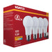 SATCO/NUVO 9.8W LED A19 Medium E26 Base 2700K 800Lm Plastic 90 CRI 120V 4-Pack (S14353)