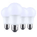 SATCO/NUVO 9.8W LED A19 Medium E26 Base 3000K 800Lm Plastic 90 CRI 120V 4-Pack (S14356)