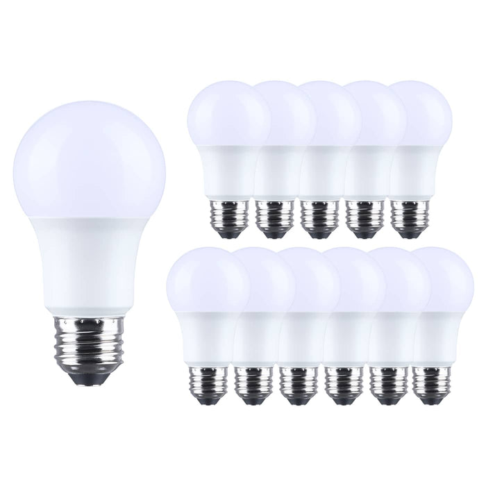 SATCO/NUVO 9.8W LED A19 Medium E26 Base 3000K 800Lm Plastic 90 CRI 120V 12-Pack (S14357)