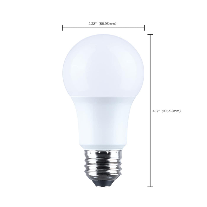 SATCO/NUVO 9.8W LED A19 Medium E26 Base 4000K 800Lm Plastic 90 CRI 120V 1-Pack (S14358)