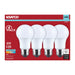 SATCO/NUVO 9.8W LED A19 Medium E26 Base 4000K 800Lm Plastic 90 CRI 120V 4-Pack (S14359)