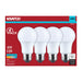 SATCO/NUVO 9.8W LED A19 Medium E26 Base 5000K 800Lm Plastic 90 CRI 120V 4-Pack (S14362)