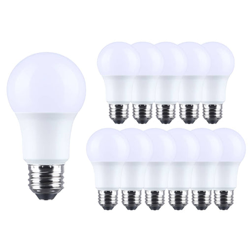SATCO/NUVO 9.8W LED A19 Medium E26 Base 5000K 800Lm Plastic 90 CRI 120V 12-Pack (S14363)