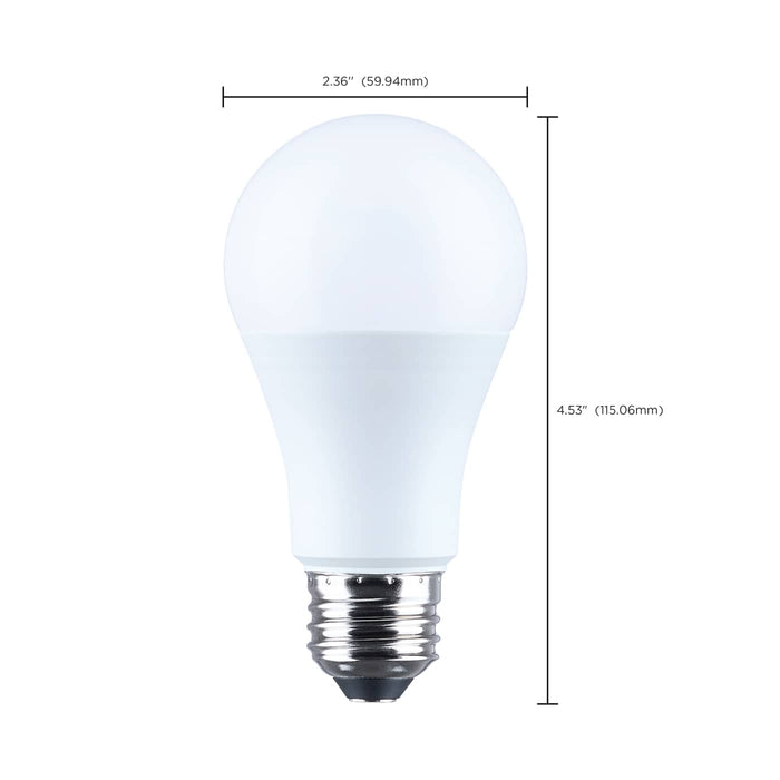 SATCO/NUVO 13.5W LED A19 Medium E26 Base 2700K 1100Lm Plastic 90 CRI 120V 4-Pack (S14369)