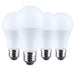 SATCO/NUVO 13.5W LED A19 Medium E26 Base 5000K 1100Lm Plastic 90 CRI 120V 4-Pack (S14375)