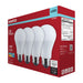 SATCO/NUVO 16.5W LED A19 Medium E26 Base 4000K 1500Lm Plastic 90 CRI 120V 4-Pack (S14380)