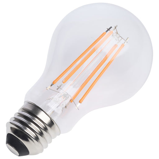 SATCO/NUVO 8W LED A19 Straight Filament Orange Light Glass 800Lm 120V Non-dimmagle1-Pack (S14385)