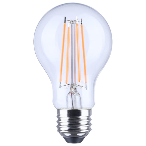 SATCO/NUVO 8W LED A19 Straight Filament Orange Light Glass 800Lm 120V Non-dimmagle1-Pack (S14385)