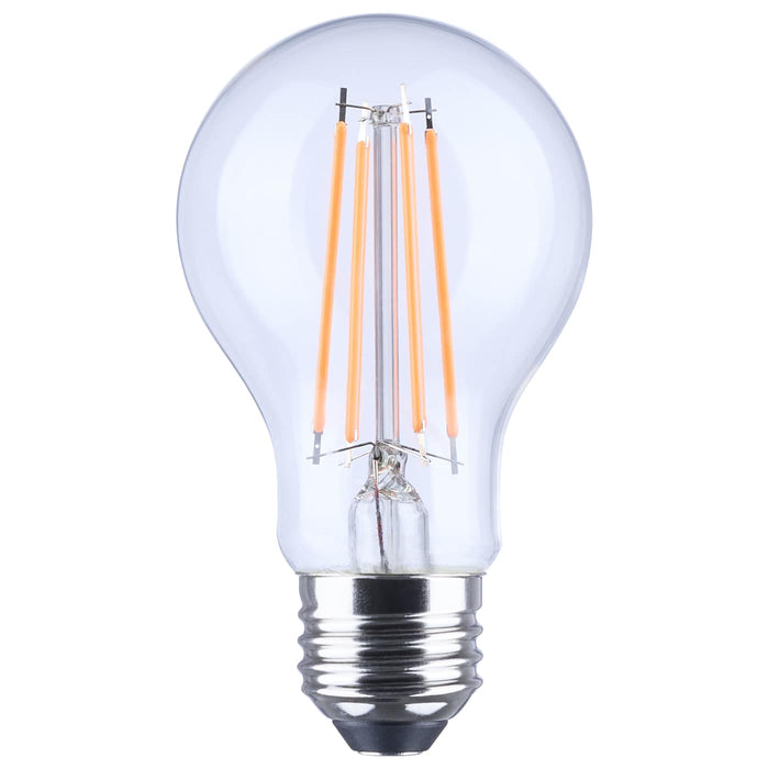 SATCO/NUVO 8W LED A19 Straight Filament Orange Light Glass 800Lm 120V Non-dimmagle1-Pack (S14385)