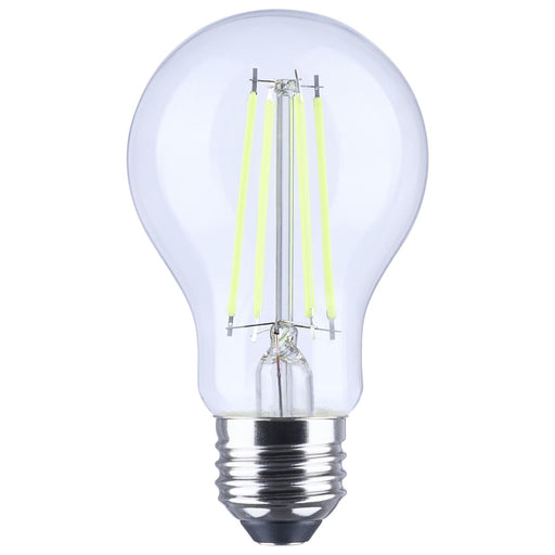 SATCO/NUVO 8W LED A19 Straight Filament Green Light Glass 800Lm 120V Non-dimmagle1-Pack (S14387)