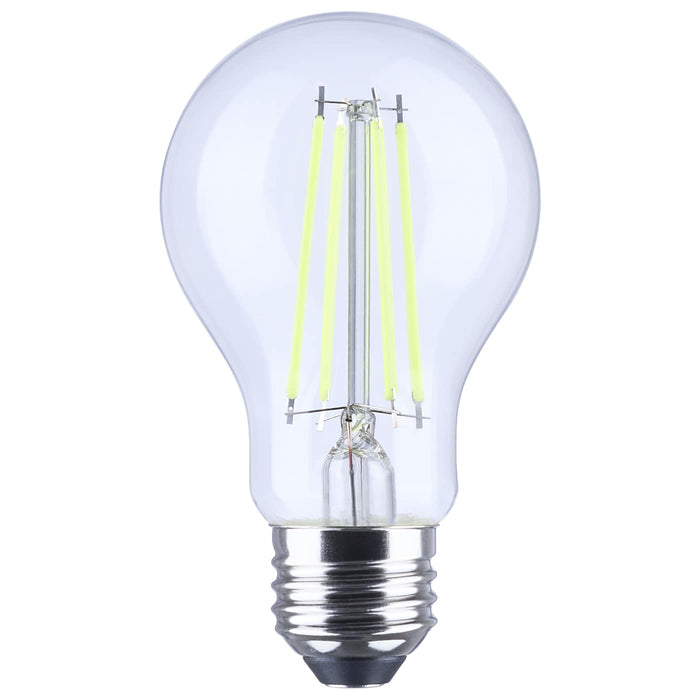 SATCO/NUVO 8W LED A19 Straight Filament Green Light Glass 800Lm 120V Non-dimmagle1-Pack (S14387)