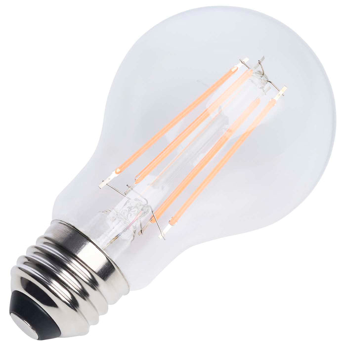 SATCO/NUVO 8W LED A19 Straight Filament Purple Light Glass 800Lm 120V Non-dimmagle1-Pack (S14389)