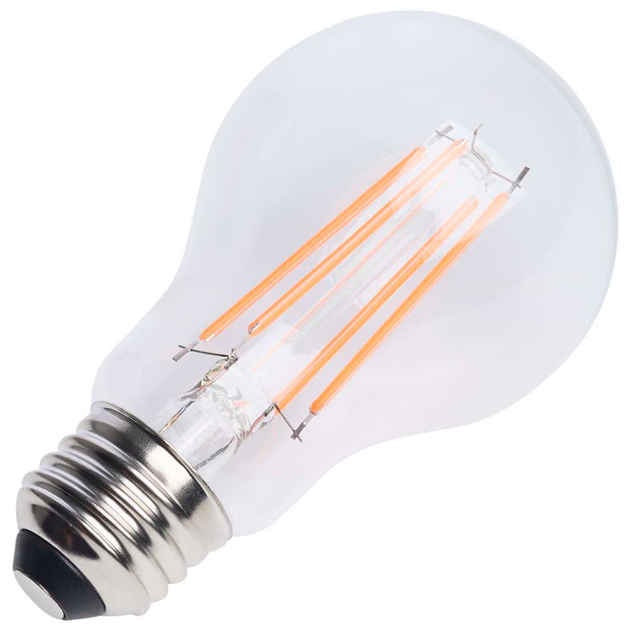 SATCO/NUVO 8W LED A19 Straight Filament Pink Light Glass 800Lm 120V Non-dimmagle1-Pack (S14390)