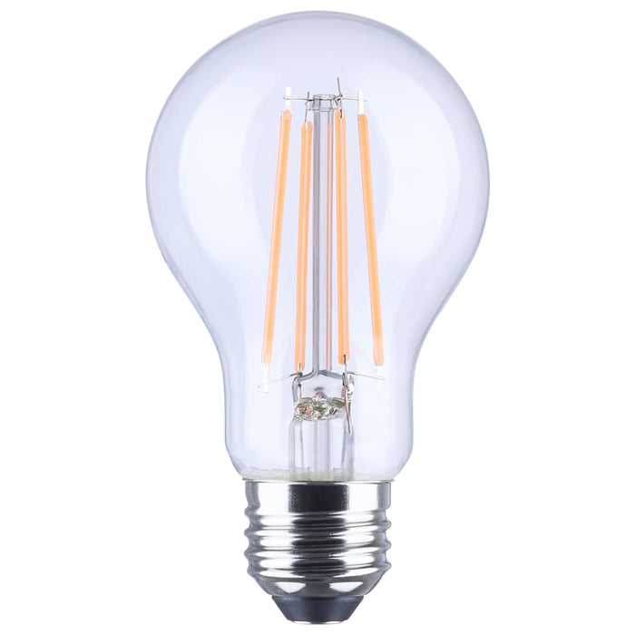 SATCO/NUVO 8W LED A19 Straight Filament Pink Light Glass 800Lm 120V Non-dimmagle1-Pack (S14390)