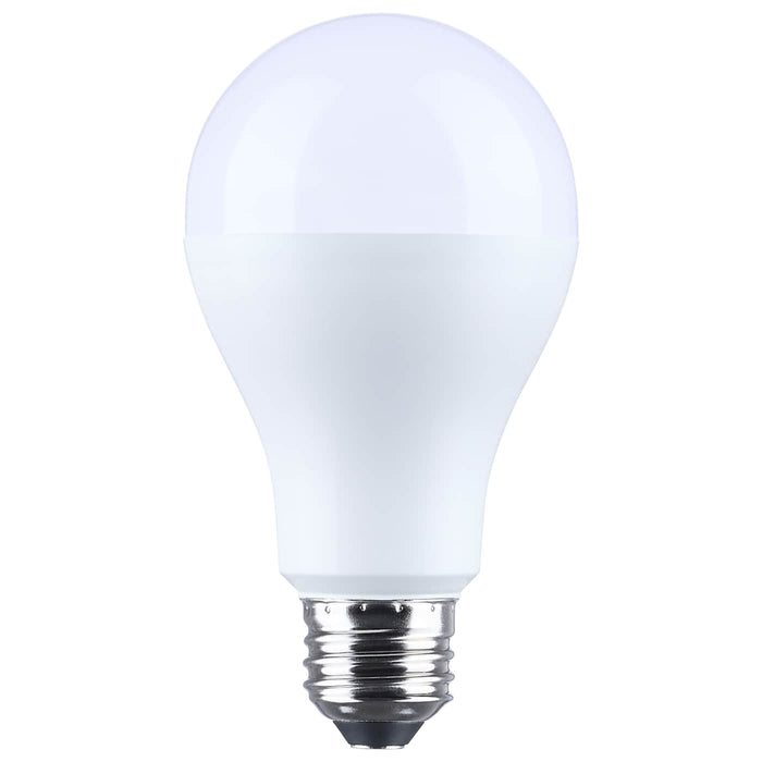 SATCO/NUVO LED A19 Three-Way Lamp 20W/14W/6.5W 4000K Lumen Selectable 2150Lm/1600Lm/625Lm Medium Double Contact E26d Base Plastic 120V 1-Pack (S14399)