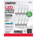 SATCO/NUVO 14W A19 LED 5000K 1500Lm Non-Dimmable E26 Base 80 CRI 8-Pack (S14463)