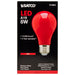 SATCO/NUVO 8W A19 LED Ceramic Red Medium Base 360 Degree Beam Spread 120V (S14984)