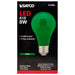 SATCO/NUVO 8W A19 LED Ceramic Green Medium Base 360 Degree Beam Spread 120V (S14986)