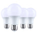 SATCO/NUVO 9.5W LED A19 Medium E26 Base 3000K 80 CRI Plastic Dimmable 120V 4-Pack (S15140)