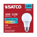 SATCO/NUVO 9.5W LED A19 Medium E26 Base 5000K 80 CRI Plastic Dimmable 120V (S15144)