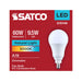 SATCO/NUVO 9.5W LED A19 Candelabra E12 Base 5000K 80 CRI Plastic Dimmable 120V (S15149)