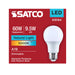 SATCO/NUVO 9.5W LED A19 Medium E26 Base 5000K 90 CRI Plastic Dimmable 120V (S15154)