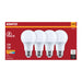 SATCO/NUVO 12W LED A19 Medium E26 Base 2700K 80 CRI Plastic Dimmable 120V 4-Pack (S15159)