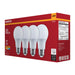 SATCO/NUVO 12W LED A19 Medium E26 Base 2700K 80 CRI Plastic Dimmable 120V 4-Pack (S15159)