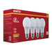 SATCO/NUVO 12W LED A19 Medium E26 Base 2700K 80 CRI Plastic Dimmable 120V 4-Pack (S15159)