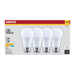 SATCO/NUVO 12W LED A19 Medium E26 Base 3000K 80 CRI Plastic Dimmable 120V 4-Pack (S15161)