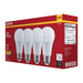 SATCO/NUVO 12W LED A19 Medium E26 Base 3000K 80 CRI Plastic Dimmable 120V 4-Pack (S15161)