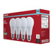 SATCO/NUVO 12W LED A19 Medium E26 Base 4000K 80 CRI Plastic Dimmable 120V 4-Pack (S15163)