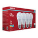 SATCO/NUVO 12W LED A19 Medium E26 Base 4000K 80 CRI Plastic Dimmable 120V 4-Pack (S15163)