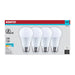 SATCO/NUVO 12W LED A19 Medium E26 Base 5000K 80 CRI Plastic Dimmable 120V 4-Pack (S15165)