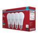 SATCO/NUVO 12W LED A19 Medium E26 Base 5000K 80 CRI Plastic Dimmable 120V 4-Pack (S15165)
