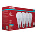 SATCO/NUVO 12W LED A19 Medium E26 Base 5000K 80 CRI Plastic Dimmable 120V 4-Pack (S15165)
