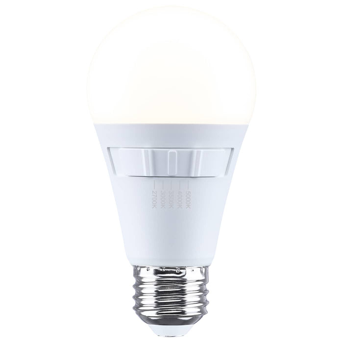 SATCO/NUVO 14W LED A19 Medium E26 Base CCT Selectable 2700K/3000K/3500K/4000K/5000K 80 CRI Plastic Dimmable 120V (S15191)