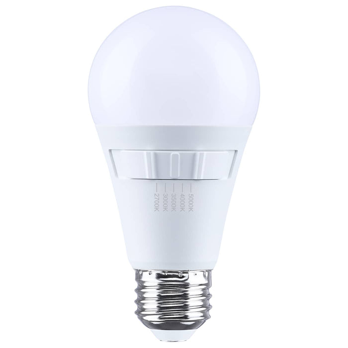 SATCO/NUVO 14W LED A19 Medium E26 Base CCT Selectable 2700K/3000K/3500K/4000K/5000K 80 CRI Plastic Dimmable 120V (S15191)
