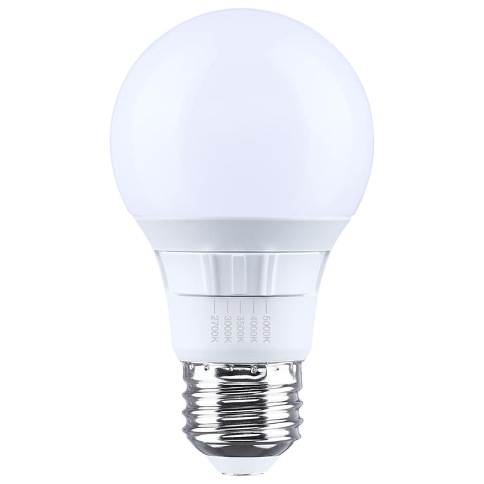 SATCO/NUVO 9.5W LED A19 Medium E26 Base CCT Selectable 2700K/3000K/3500K/4000K/5000K 90 CRI Plastic Dimmable 120V (S15193)