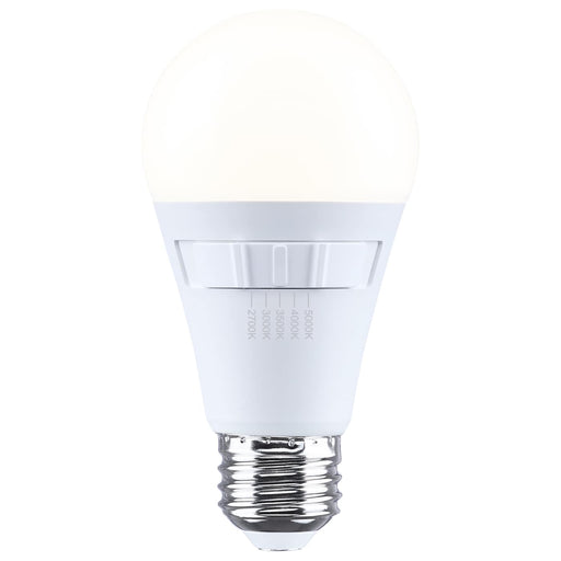 SATCO/NUVO 12W LED A19 Medium E26 Base CCT Selectable 2700K/3000K/3500K/4000K/5000K 90 CRI Plastic Dimmable 120V (S15194)