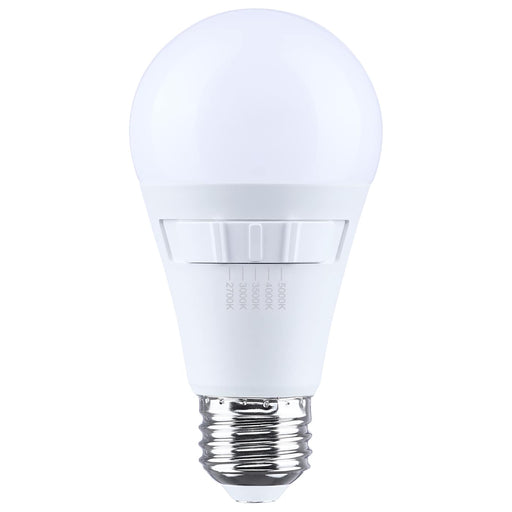 SATCO/NUVO 12W LED A19 Medium E26 Base CCT Selectable 2700K/3000K/3500K/4000K/5000K 90 CRI Plastic Dimmable 120V (S15194)