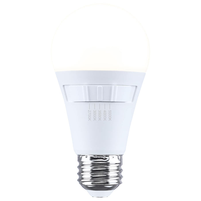 SATCO/NUVO 14W LED A19 Medium E26 Base CCT Selectable 2700K/3000K/3500K/4000K/5000K 90 CRI Plastic Dimmable 120V (S15195)