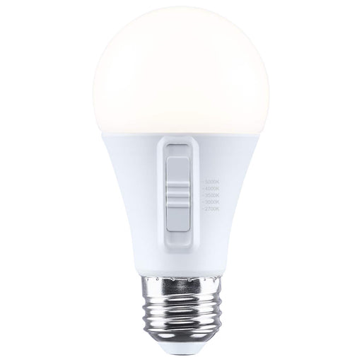 SATCO/NUVO 11.9W LED A19 Medium E26 Base CCT Selectable 2700K/3000K/3500K/4000K/5000K 90 CRI Plastic Dimmable 120V (S15198)