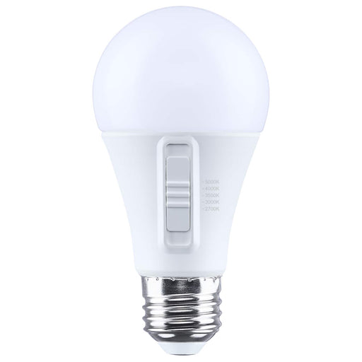 SATCO/NUVO 11.9W LED A19 Medium E26 Base CCT Selectable 2700K/3000K/3500K/4000K/5000K 90 CRI Plastic Dimmable 120V (S15198)