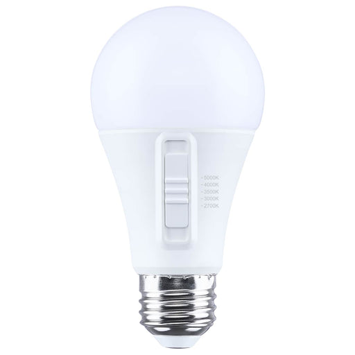SATCO/NUVO 13.9W LED A19 Medium E26 Base CCT Selectable 2700K/3000K/3500K/4000K/5000K 90 CRI Plastic Dimmable 120V (S15199)