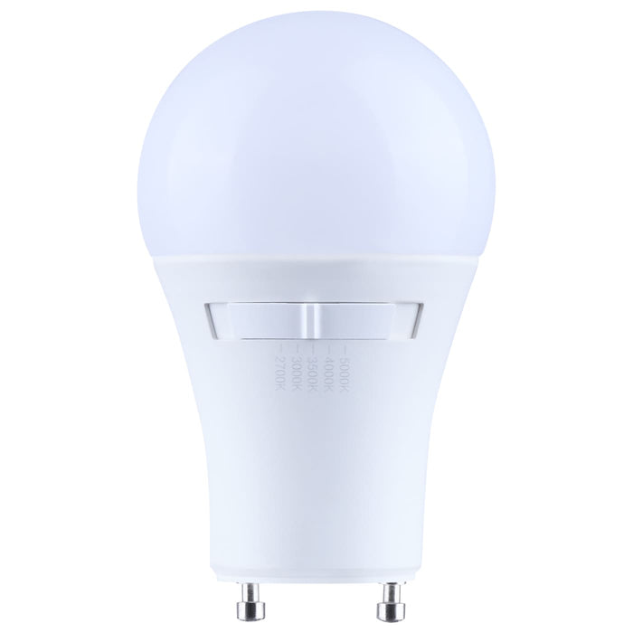 SATCO/NUVO 12W LED A19 GU24 Base CCT Selectable 2700K/3000K/3500K/4000K/5000K 90 CRI Base Dimmable 120V (S15224)