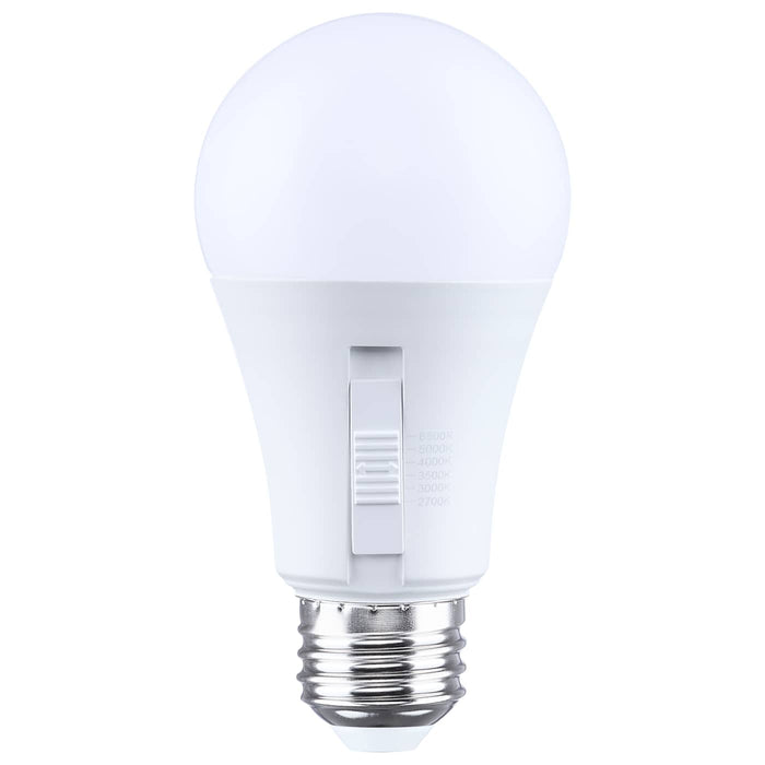 SATCO/NUVO LED A19 Medium E26 Base Wattage/CCT Selectable 15W/11W/8W/5W 2700K/3000K/3500K/4000K/5000K/6500K 80 CRI Dimmable 120V (S15226)